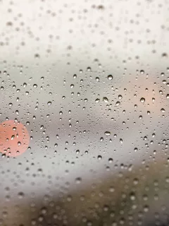 капли, стекло, окно, дождь