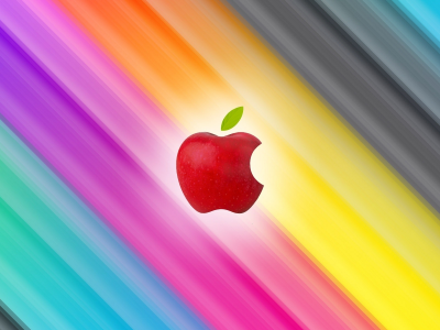 яблоко, mac, радуга, apple