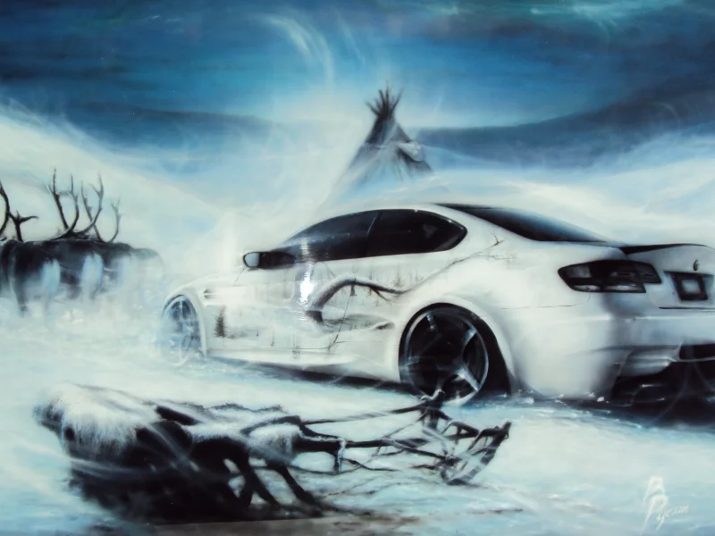 bmw 3m, аэрография