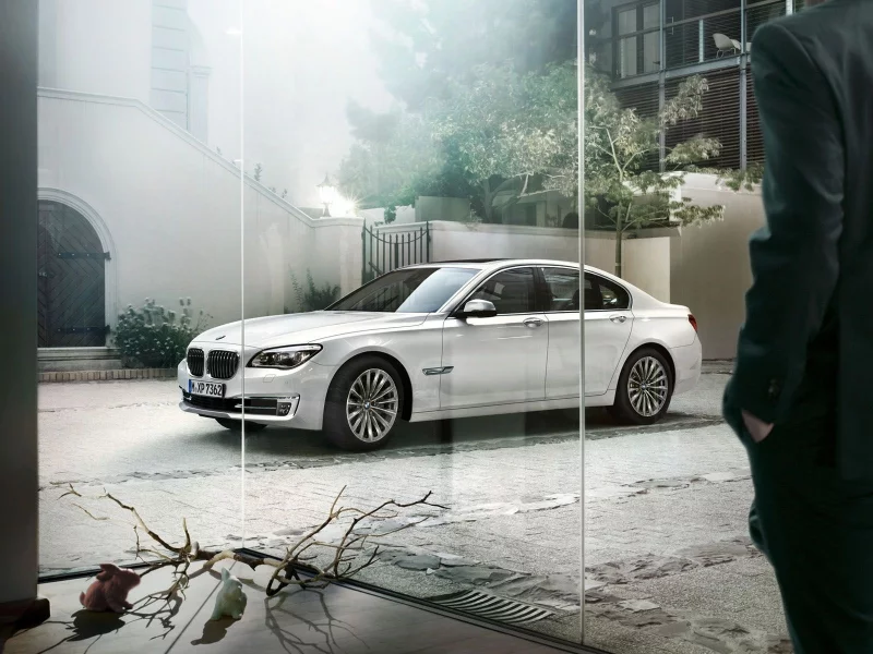 белый, 7 series, bmw