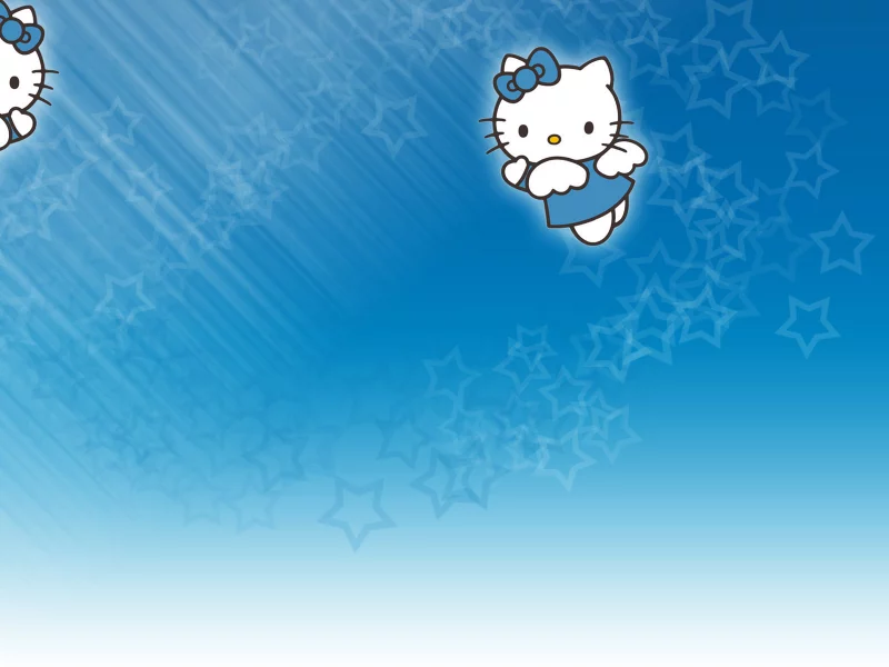 hello kitty, blue stars, китти, для детей