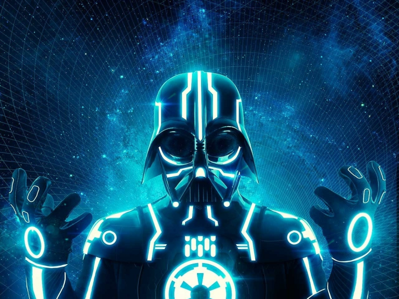 дарт вейдер, star wars, tron, трон, dart veider