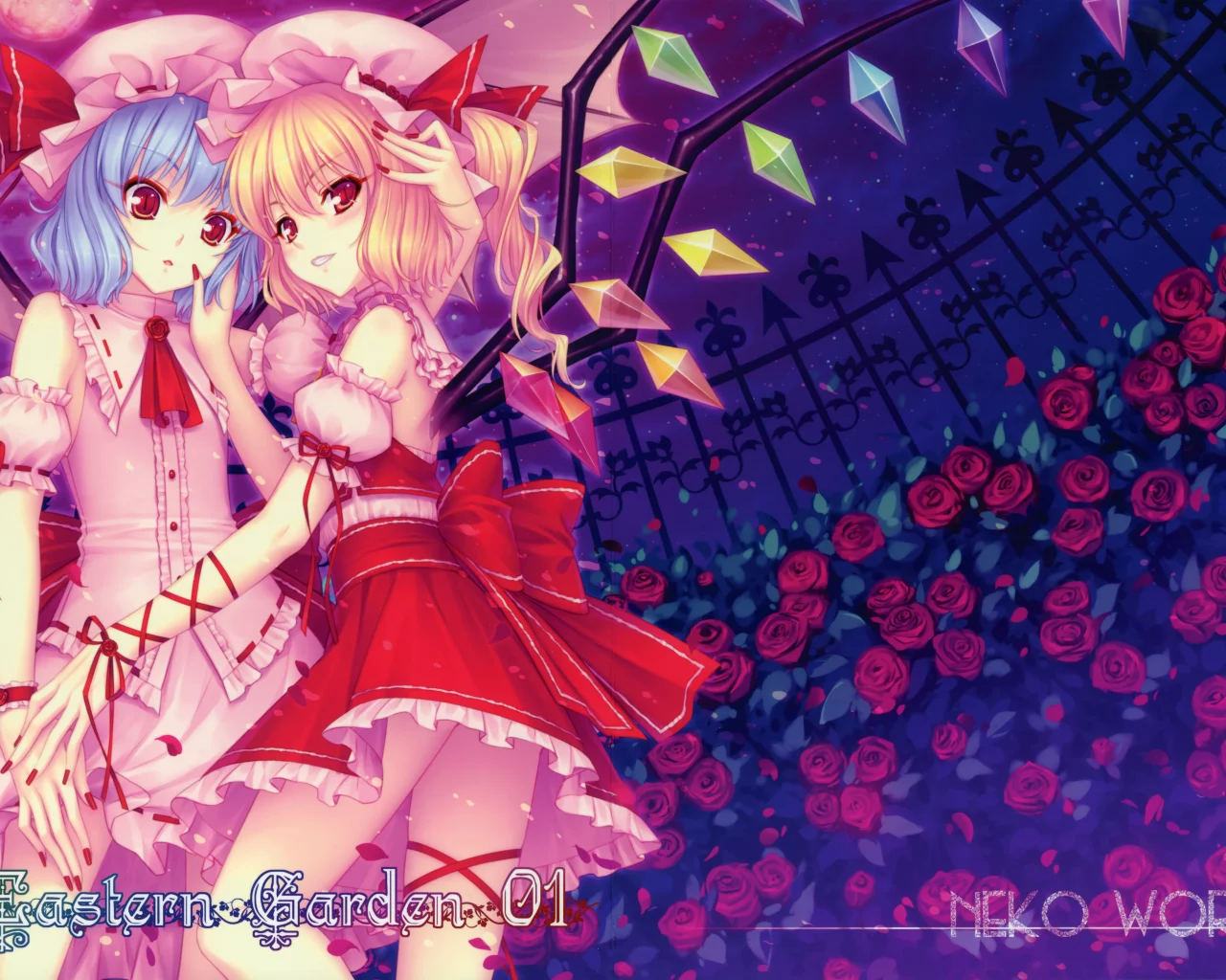 девушки, remilia scarlet, touhou, sayori, flandre scarlet