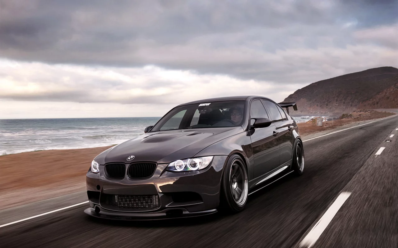 3 series, море, пляж, 335i, бмв, e90, bmw, black