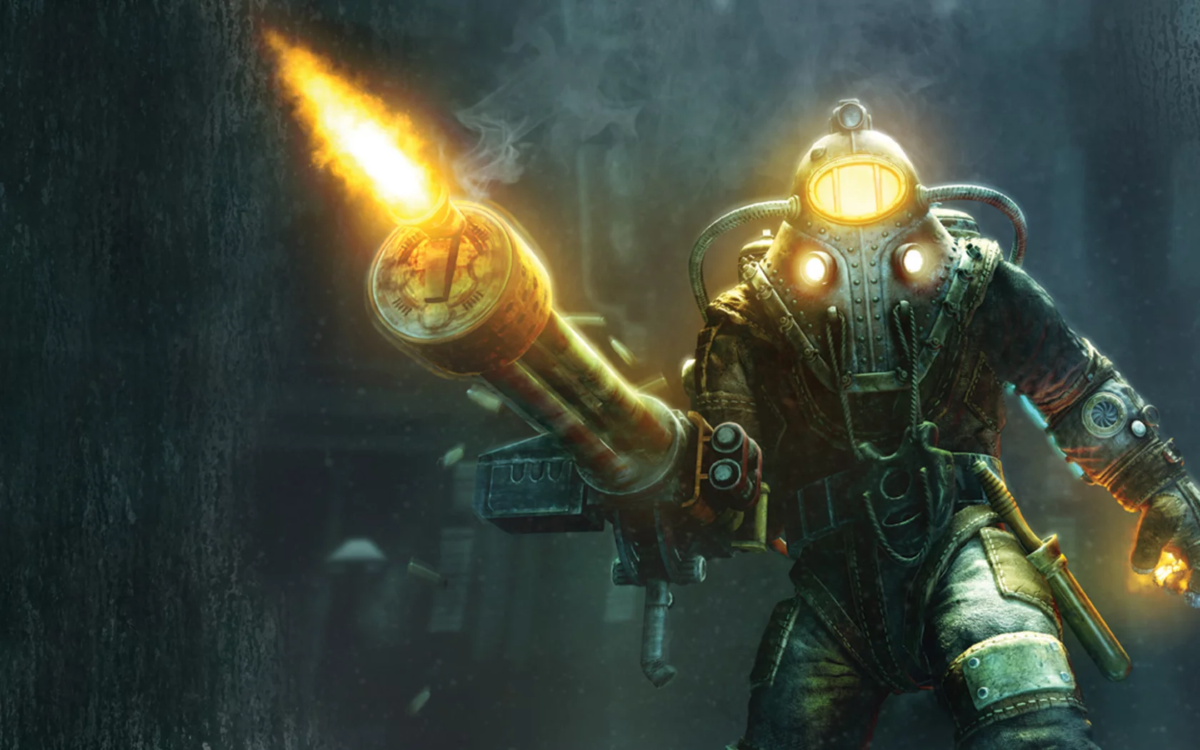 папочка, пулемет, большой, 2, bioshock