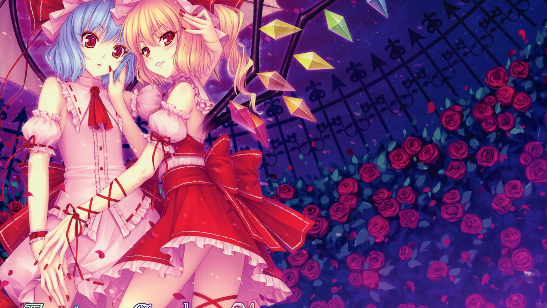 девушки, remilia scarlet, touhou, sayori, flandre scarlet