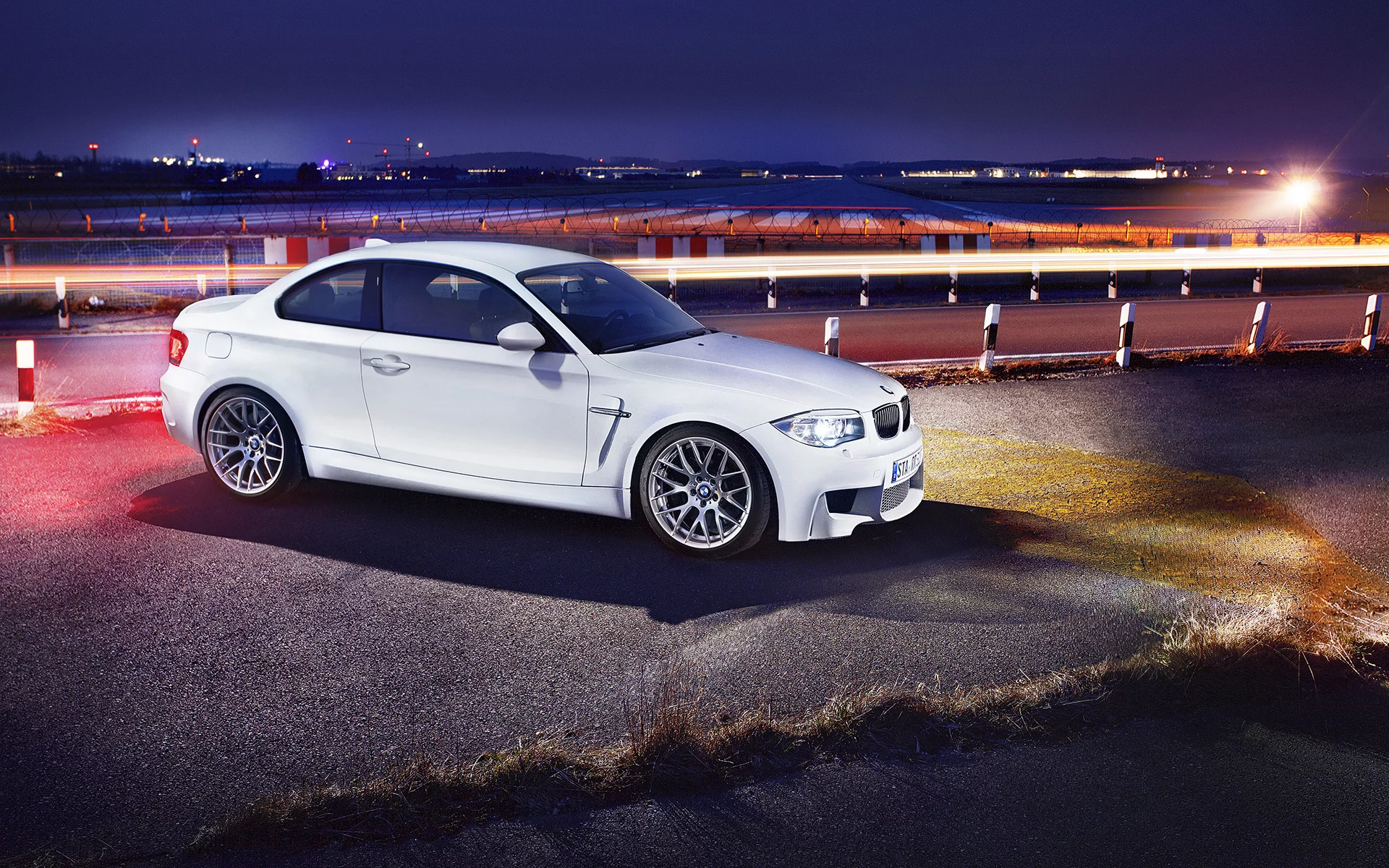 autowalls, bmw 1m, бмв, спереди, вечер