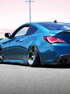 хёндай, blue, genesis, блик, hyundai, синий