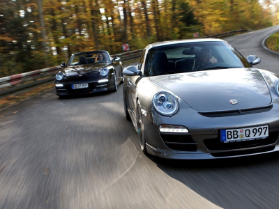 car, porsche, carrera, turbo, 911, taking, double, corner