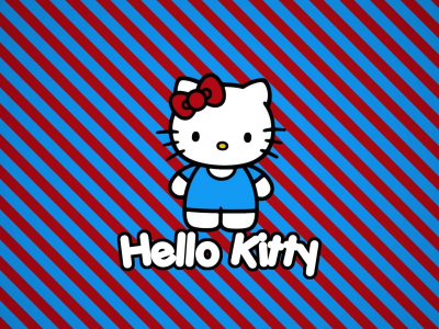 hello, candy, stripes, red, kitty, bow, hello kitty, blue