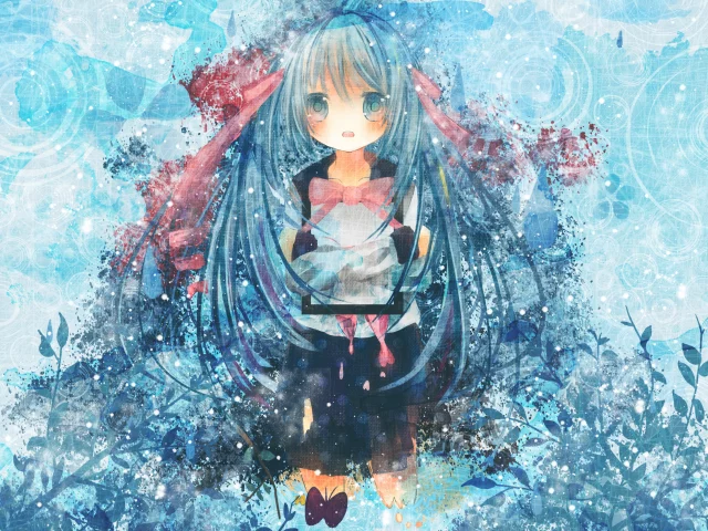 hatsune miku, vocaloid, вокалоид, арт