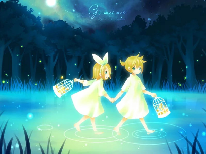 vocaloid, kagamine rin, мальчик, арт, kagamine len