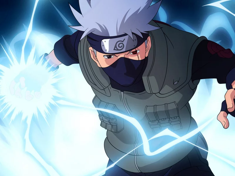 sharingan, kakashi hatake, raikiri, naruto, наруто