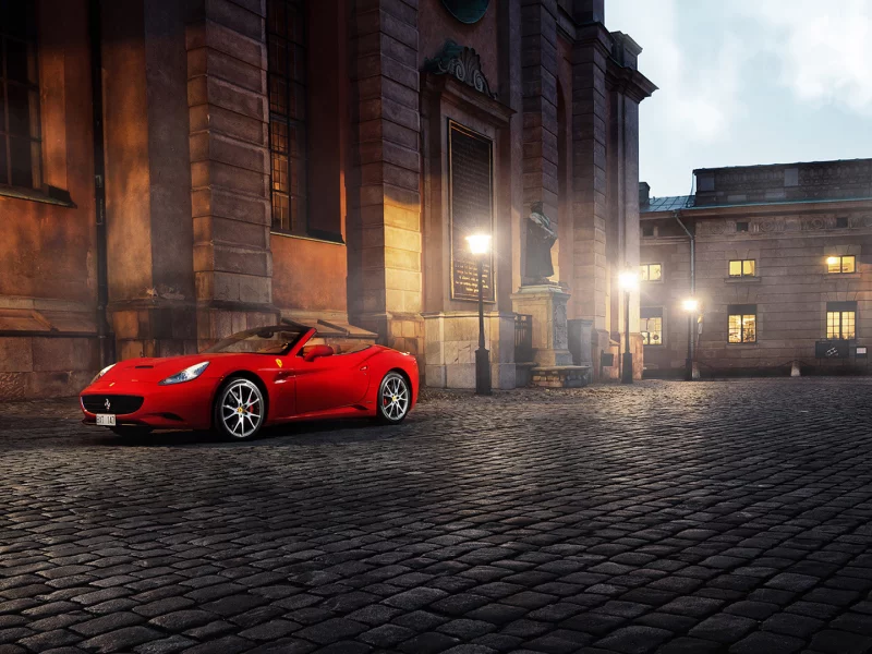 город, улица, ferrari california
