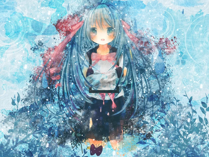 hatsune miku, vocaloid, вокалоид, арт