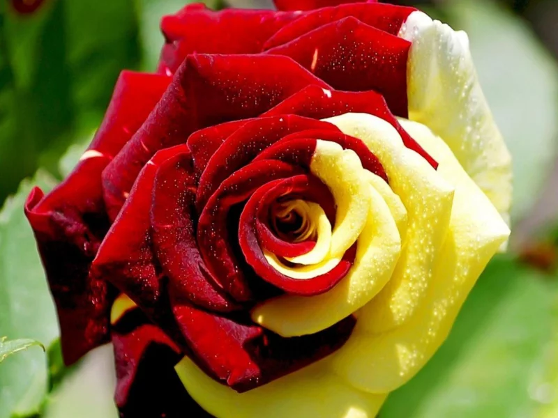 hybrid, coloured, rose, beautiful, love
