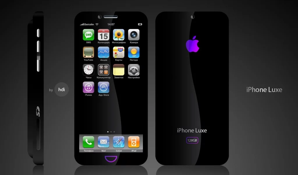 модный, iphone-deluxe, черный, новый, iphone