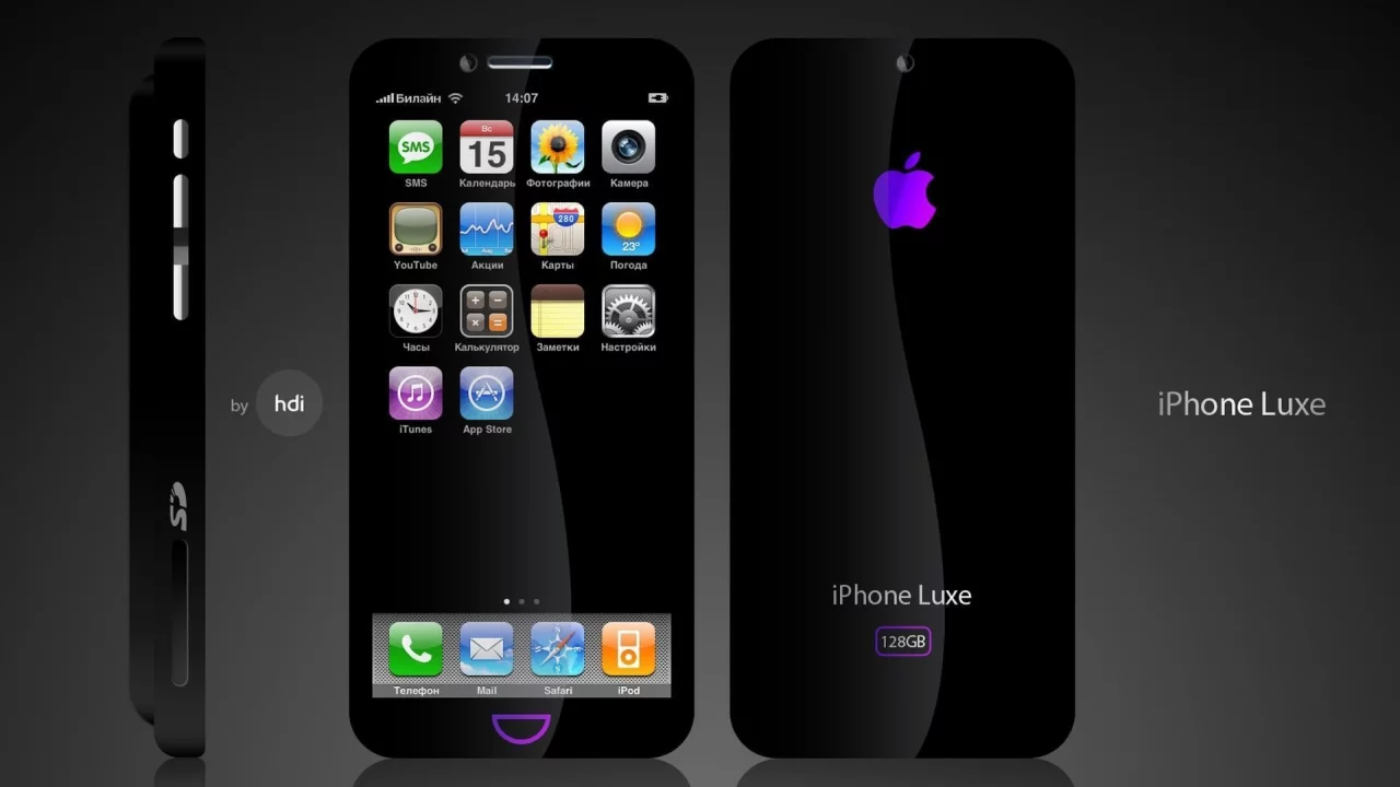 модный, iphone-deluxe, черный, новый, iphone
