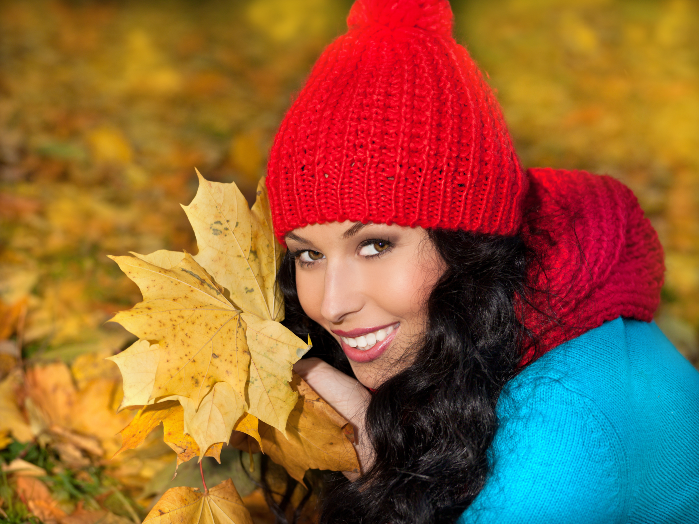 осень, листья, autumn, woman, leaves, девушки