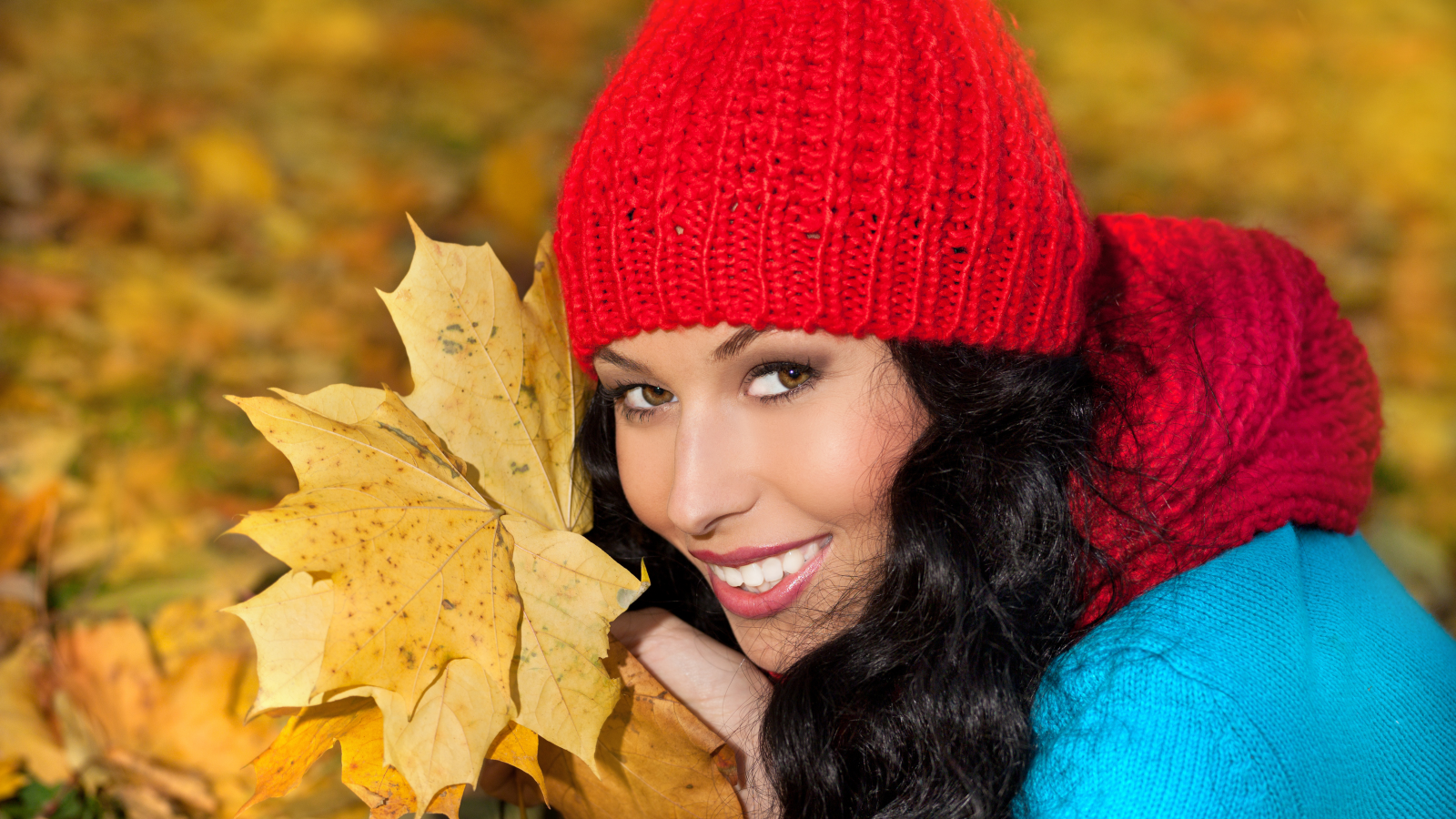 осень, листья, autumn, woman, leaves, девушки