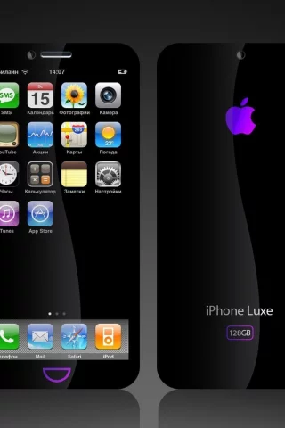 модный, iphone-deluxe, черный, новый, iphone