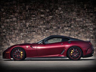 ferrari, 599 gto, red, wall