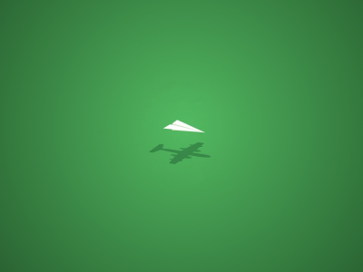 тень, бумажный самолет, минимализм