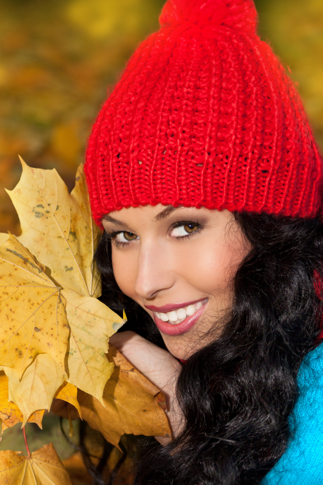 осень, листья, autumn, woman, leaves, девушки