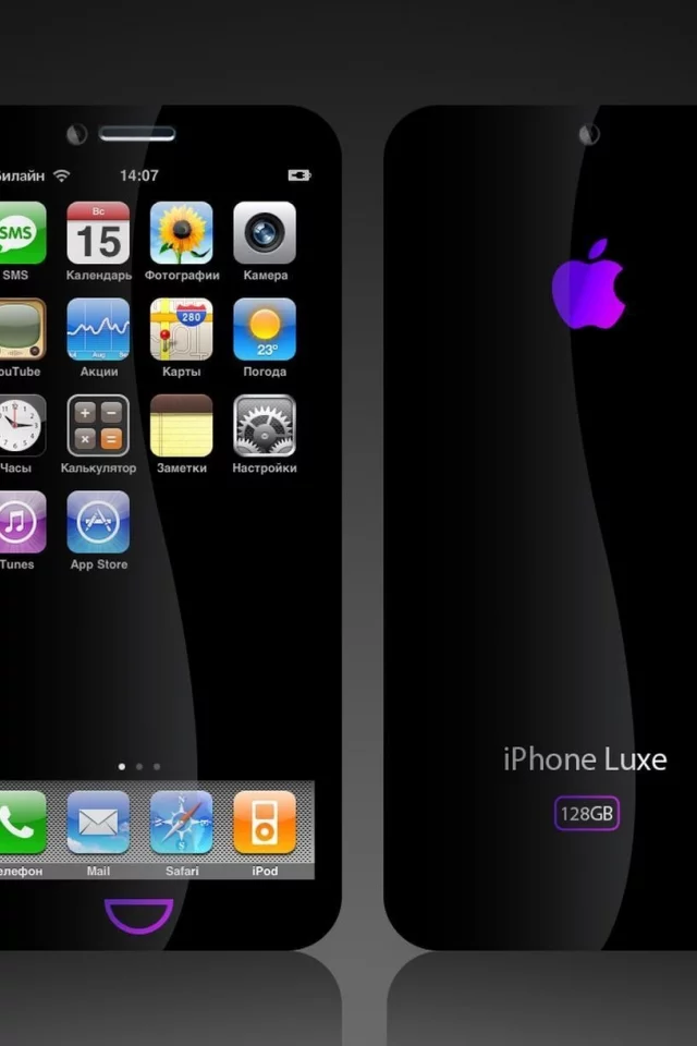 модный, iphone-deluxe, черный, новый, iphone