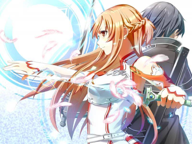 kirigaya kazuto, asuna yuuki, sword art online, kirito, art