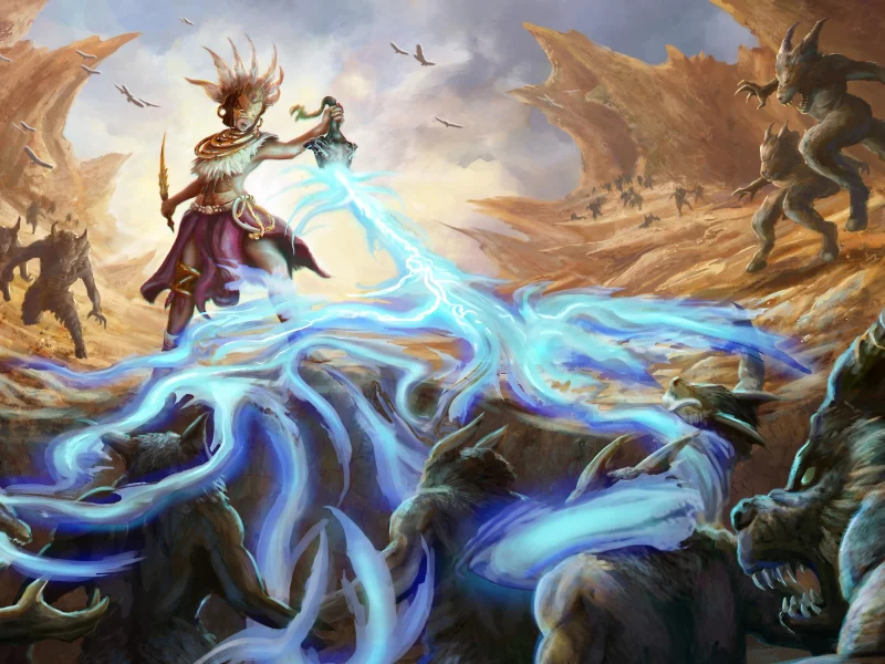 монстры, магия, witch doctor, diablo 3, арт, скалы