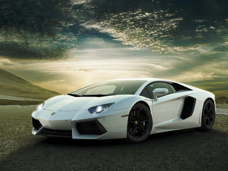 lp700-4, lamborghini aventador, белая