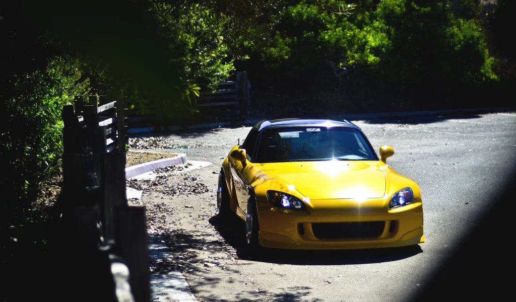 yellow, background, wallpaper, s2000, honda, summer
