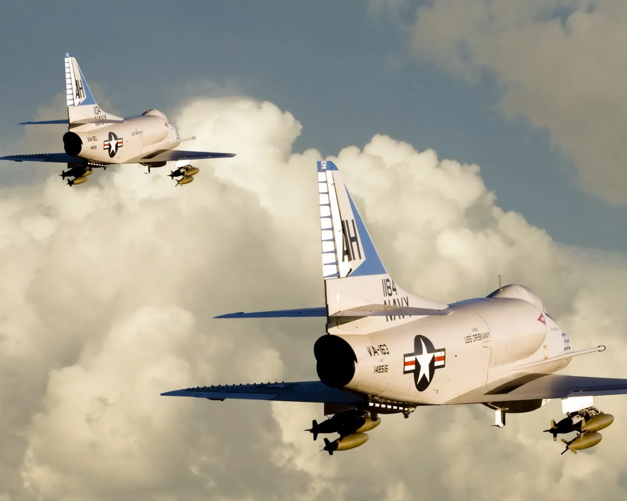 самолёт, a 4 skyhawk, небо