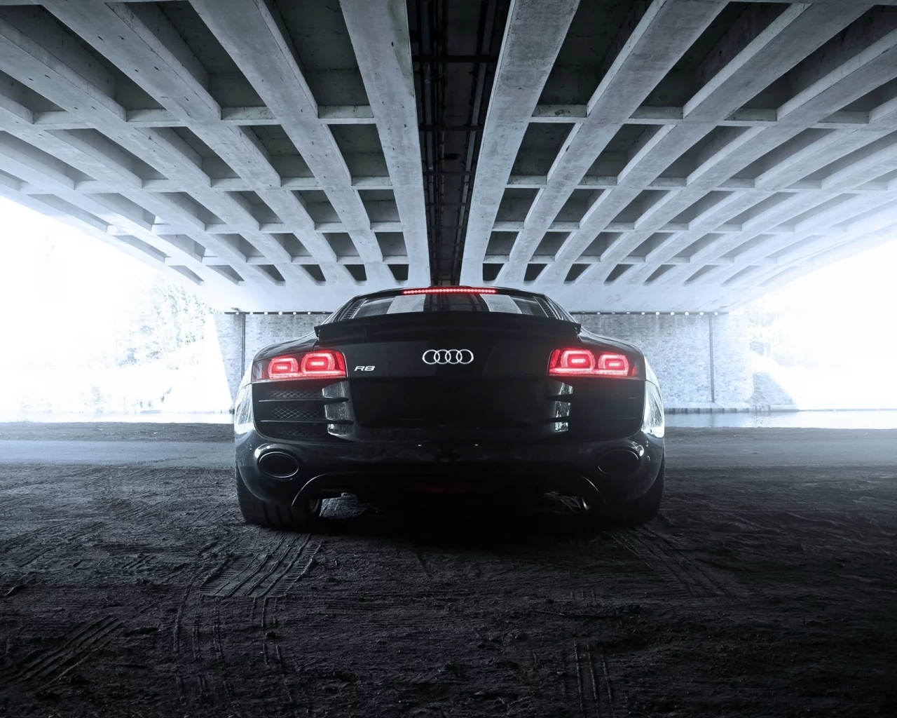 машины, r8, мост, авто, задок, audi