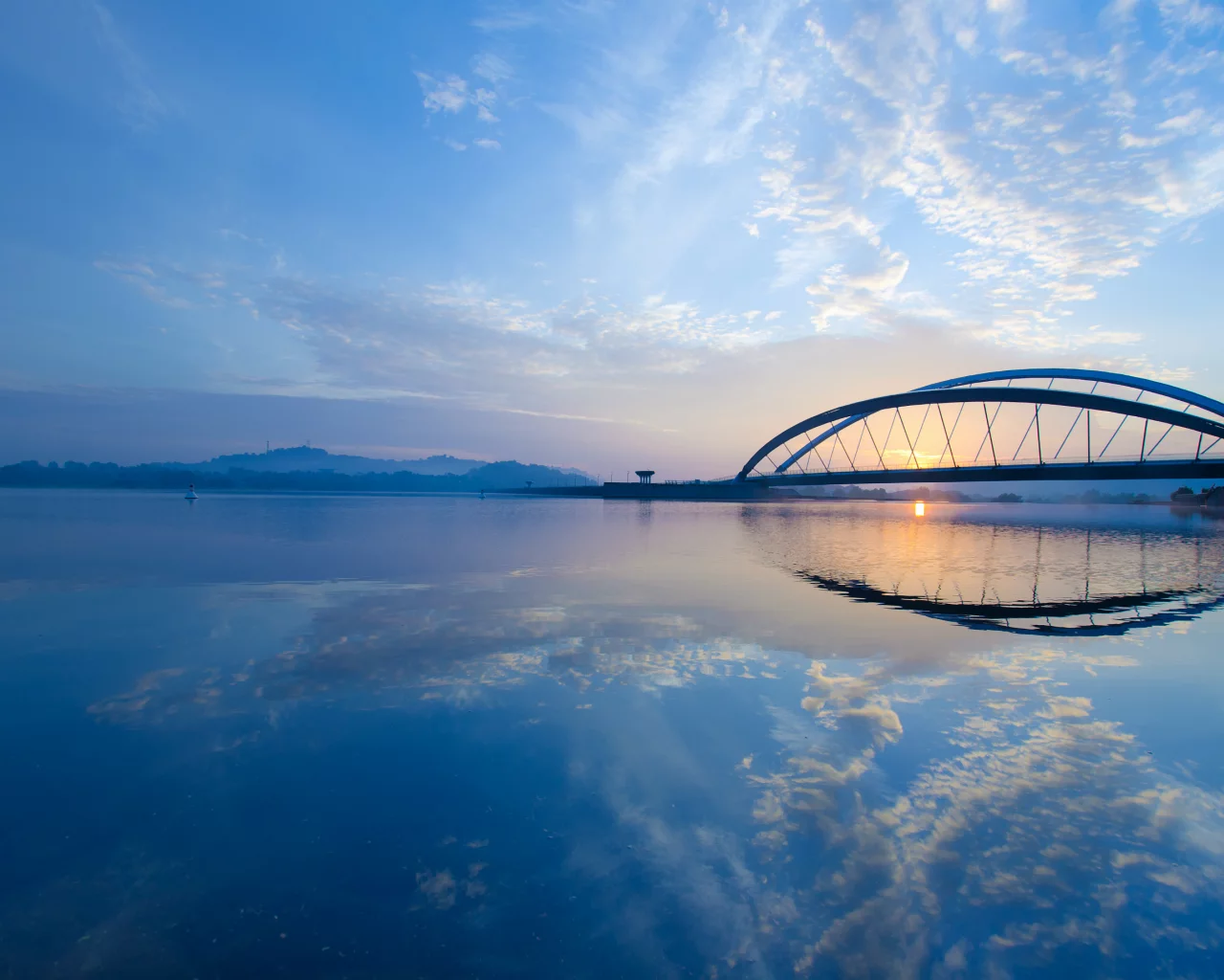 clouds, sky, bridge, malaysia, strait, putrajaya, sunrise, city
