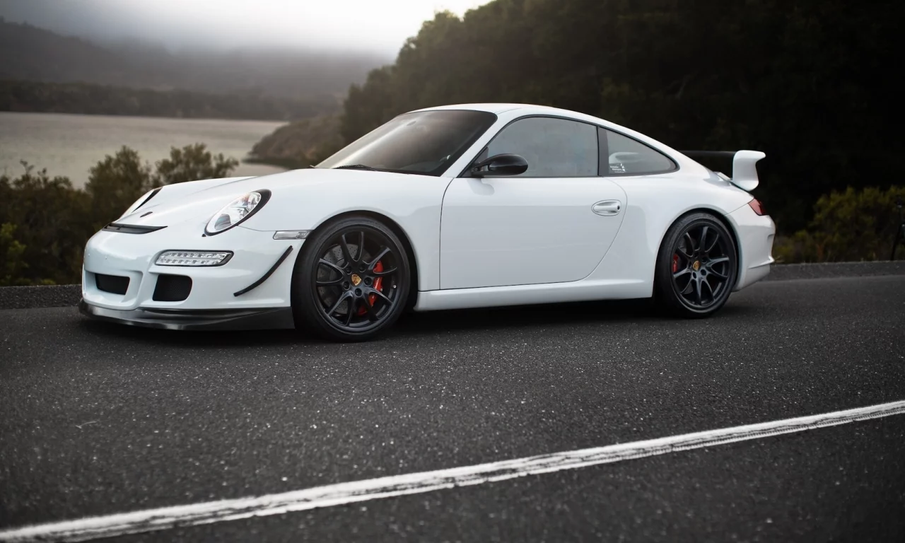 porsche, road, белый, gt3, white, порше, mountains, гт3