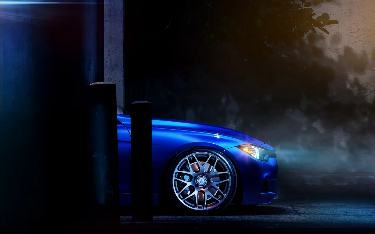 bmw, машины, тюнинг, ночь, диски, авто