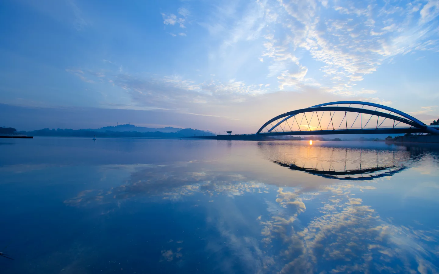 clouds, sky, bridge, malaysia, strait, putrajaya, sunrise, city