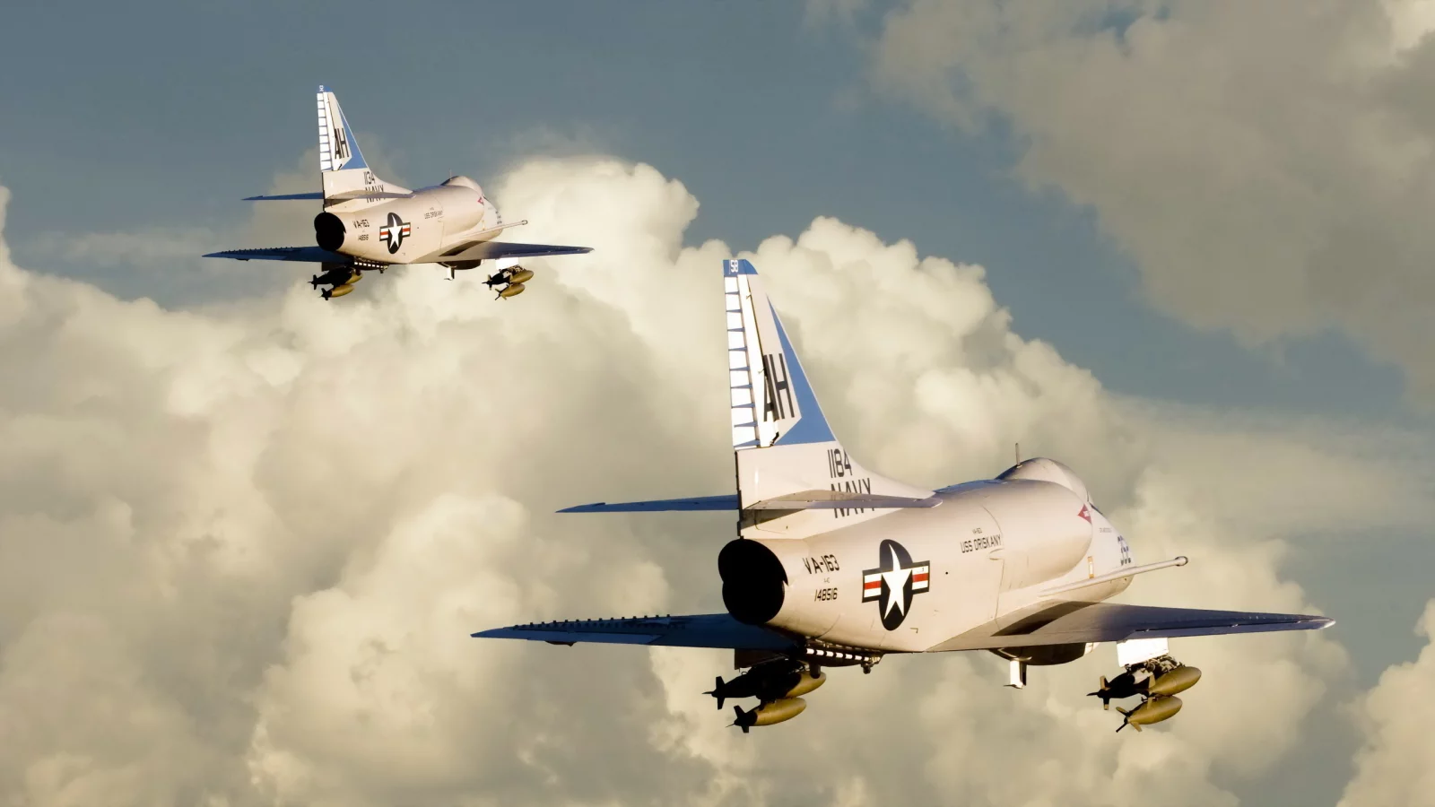 самолёт, a 4 skyhawk, небо