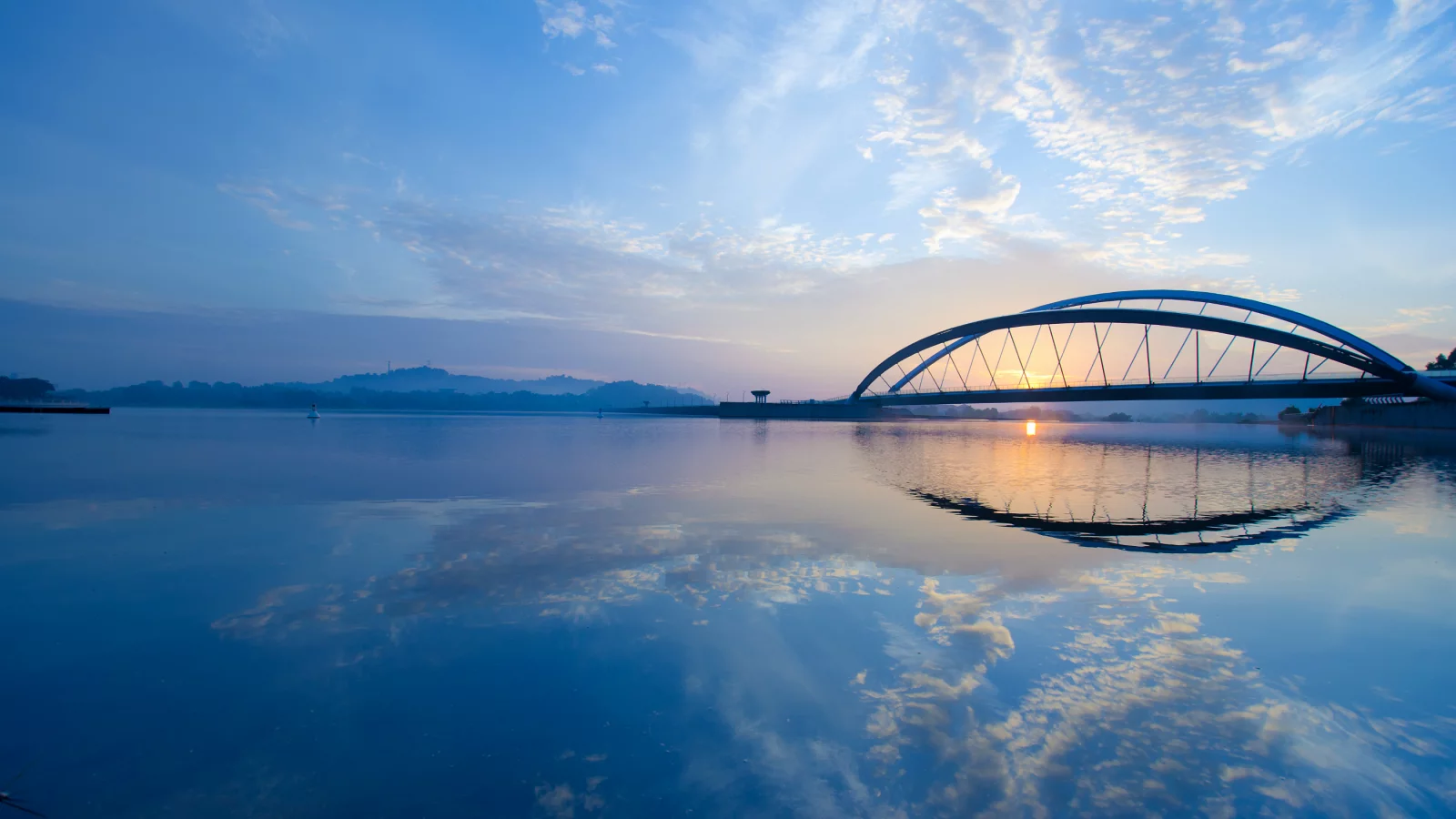 clouds, sky, bridge, malaysia, strait, putrajaya, sunrise, city