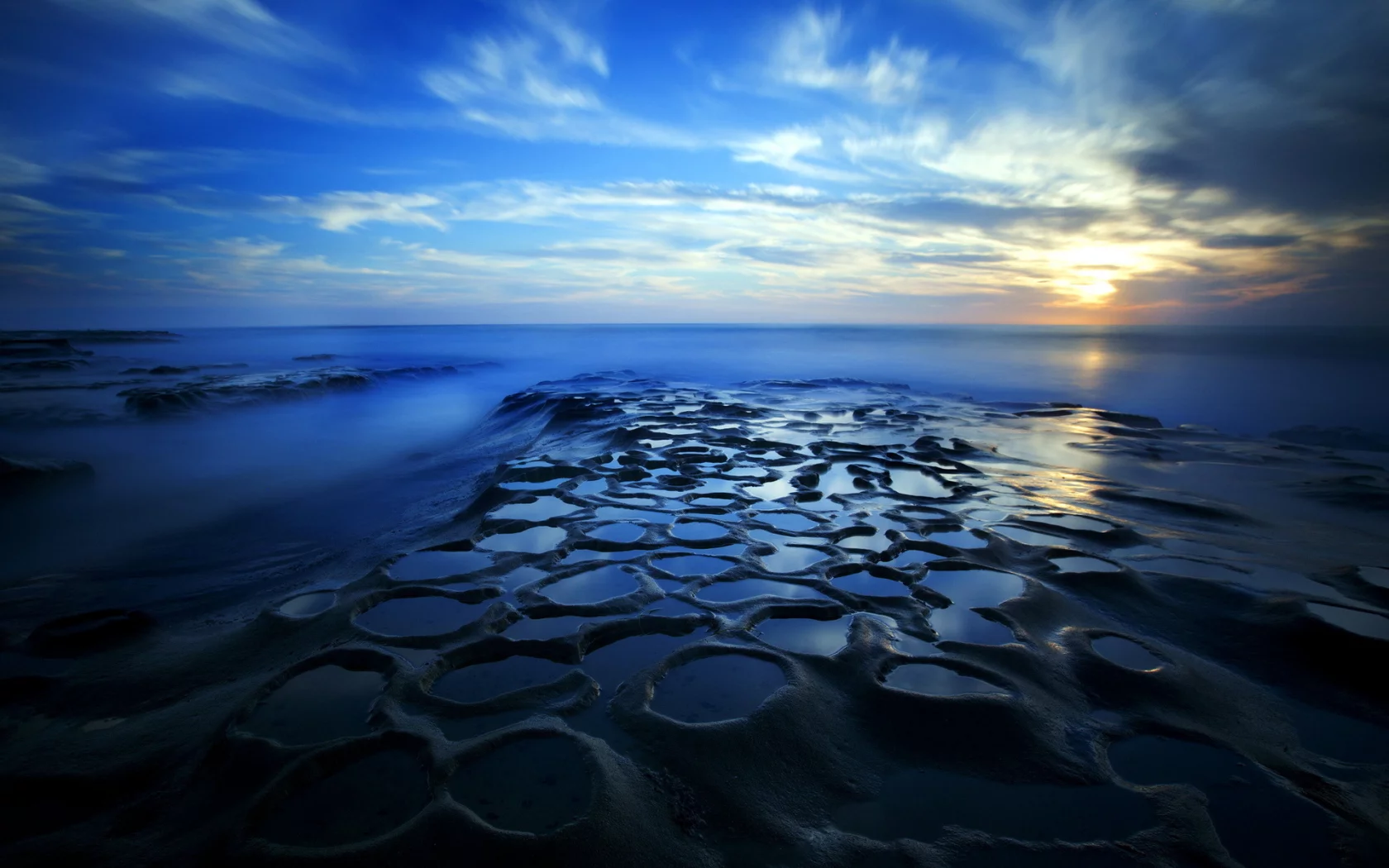 море, пейзаж, ночь
