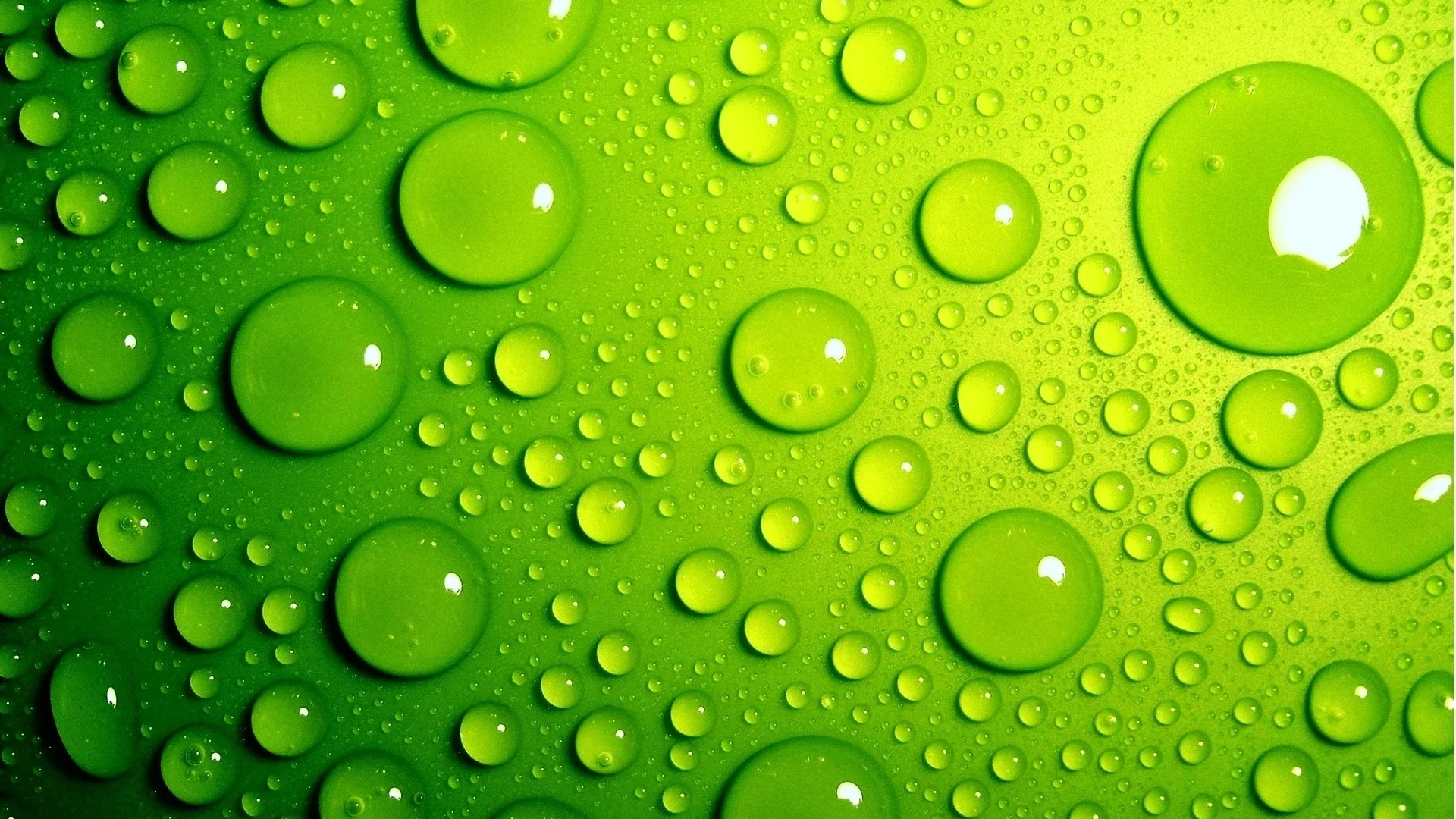 капли, вода, зеленый