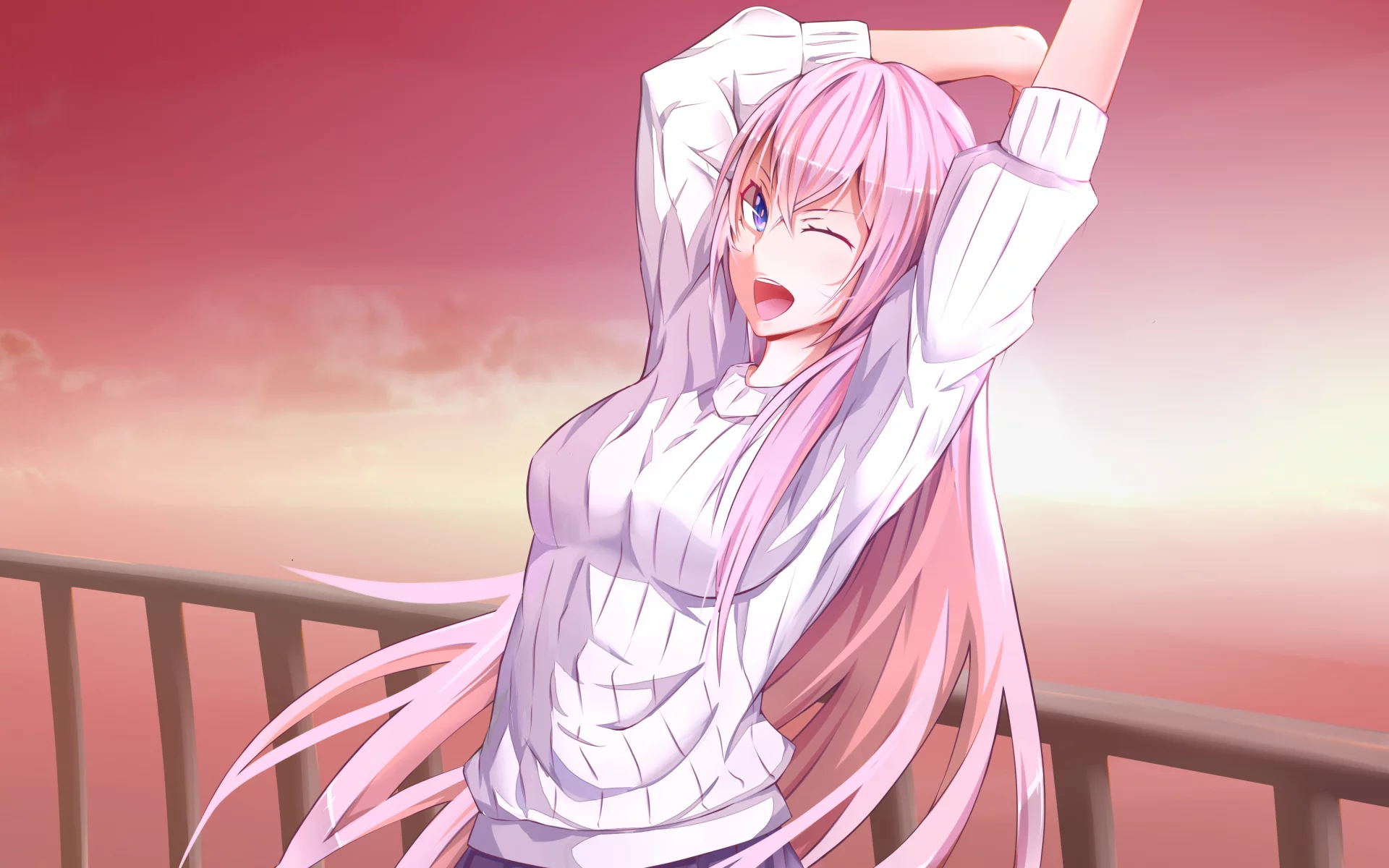 арт, вокалоид, девушка, vocaloid, megurine luka
