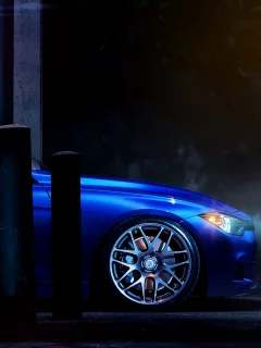 bmw, машины, тюнинг, ночь, диски, авто