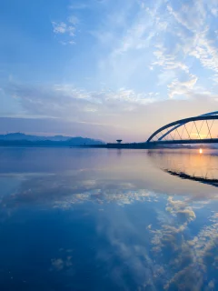 clouds, sky, bridge, malaysia, strait, putrajaya, sunrise, city