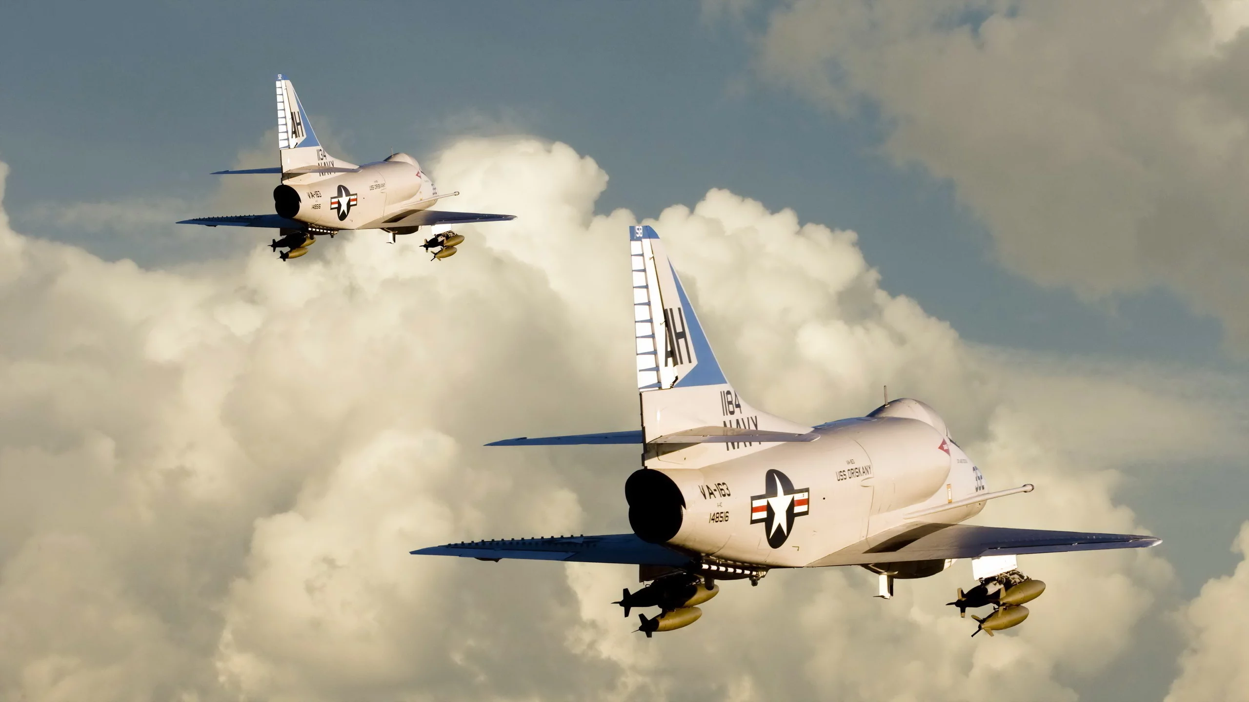 самолёт, a 4 skyhawk, небо