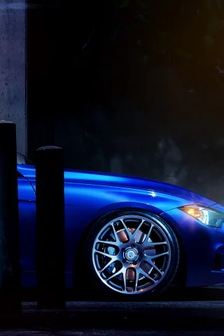 bmw, машины, тюнинг, ночь, диски, авто
