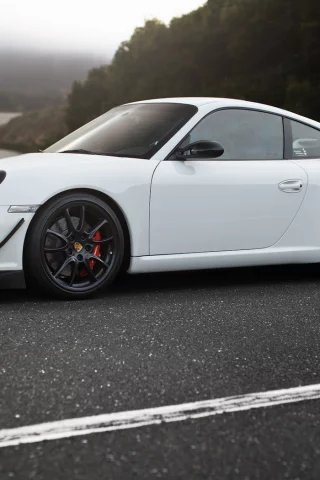 porsche, road, белый, gt3, white, порше, mountains, гт3