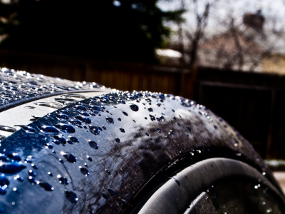 капли, вода, машина, после дождя